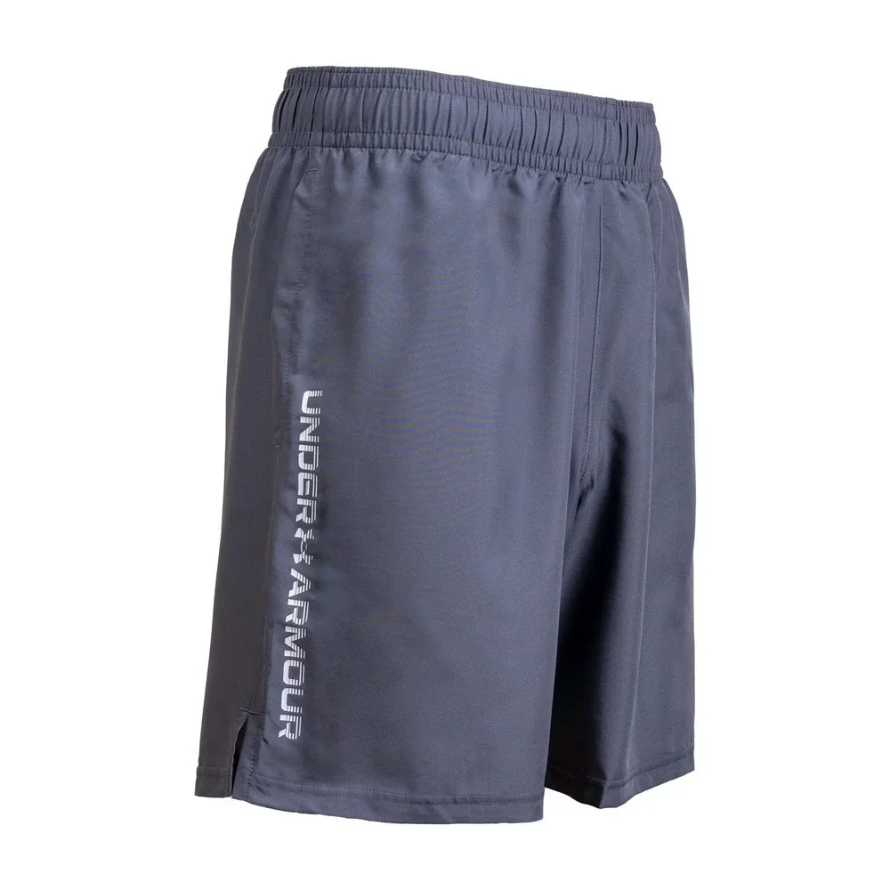 NWT Under Armour Men's Woven Wordmark Short Size Small Grey